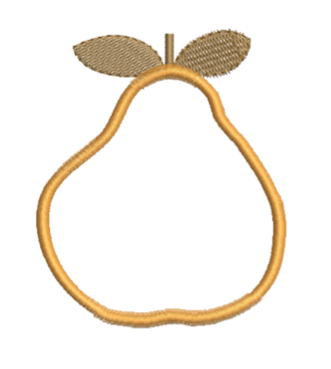 free pear applique design