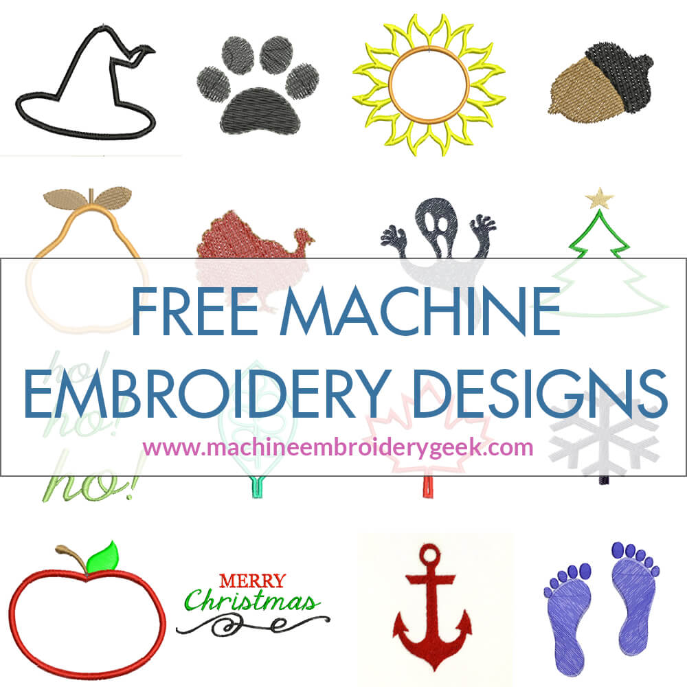 Free Embroidery Designs Machine Embroidery Geek