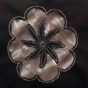 “Peek-a-bloom” cut away applique design (as seen in Creative Machine Embroidery Magazine)