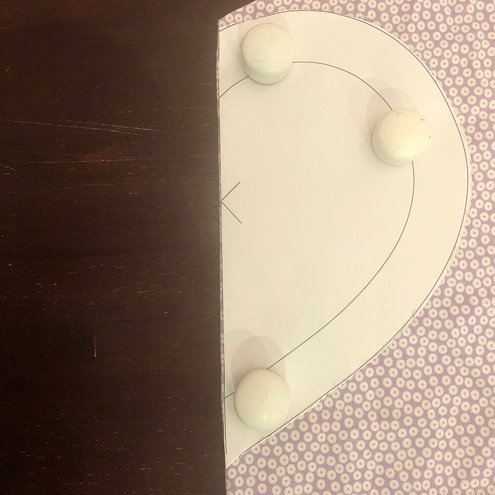 cut front and back of tooth fairy pillow