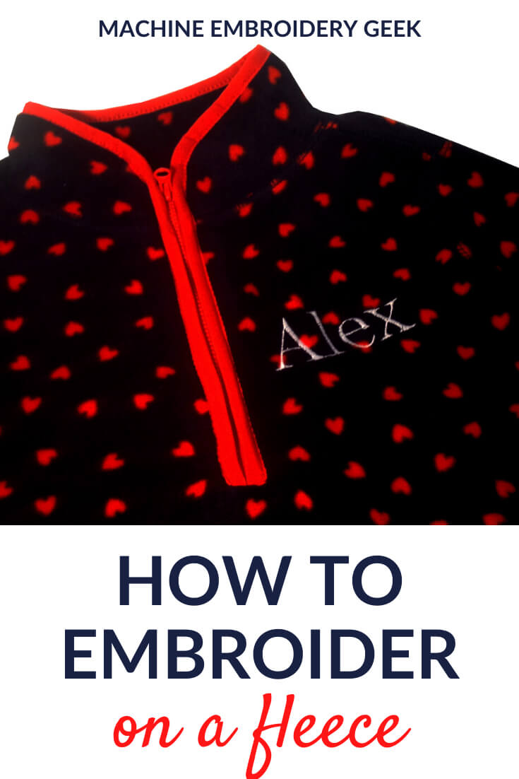 How to embroider on fleece Machine Embroidery Geek