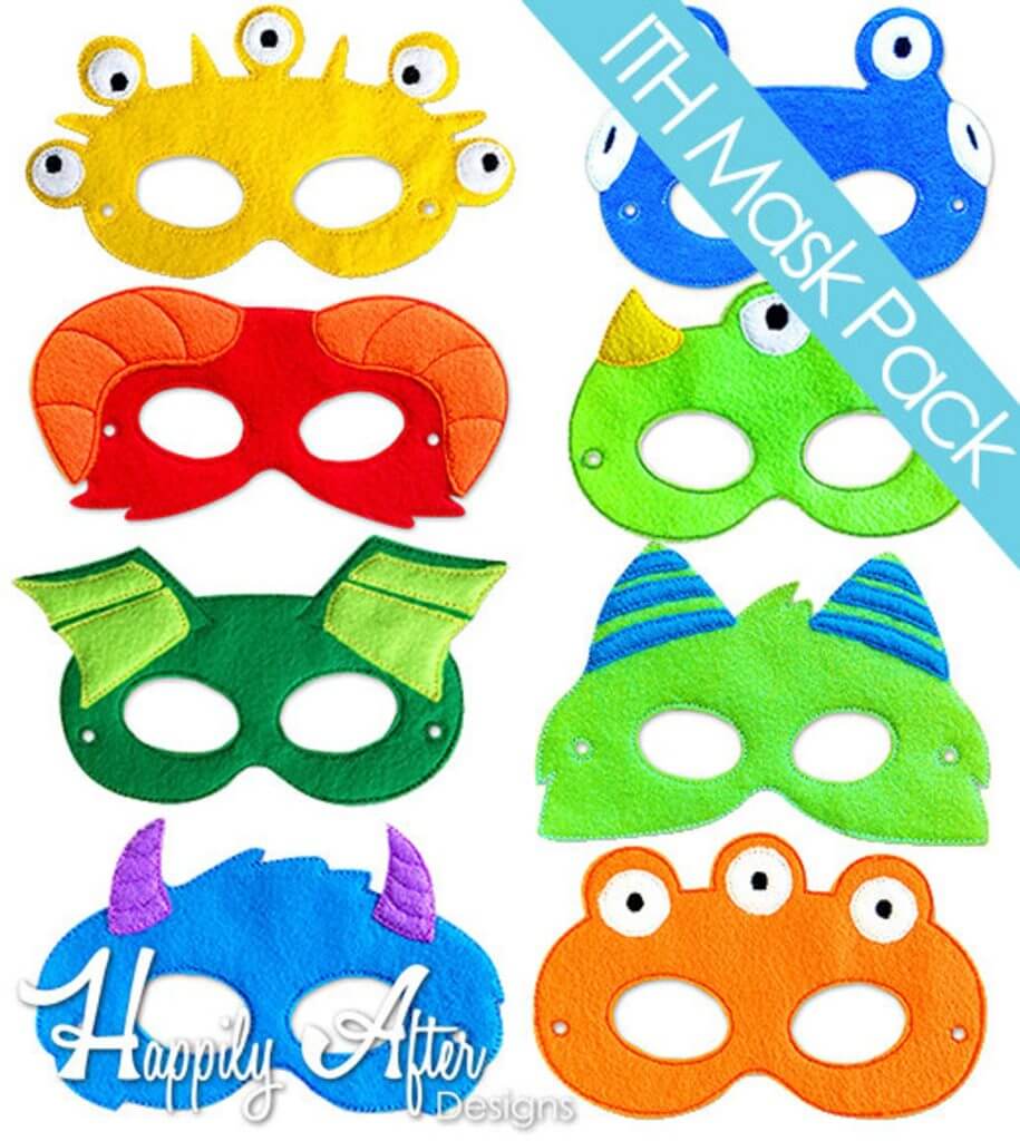 in-the-hoop Halloween Mermaid mask from Happily After Designs