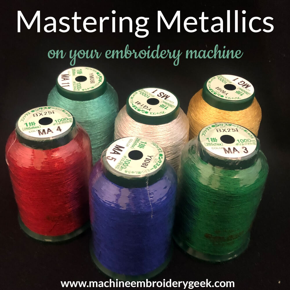 Machine Embroidery with Metallic Thread