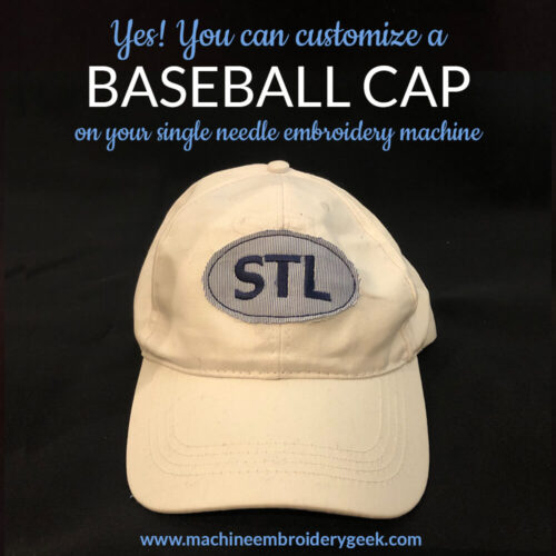 how to embroider on a baseball cap