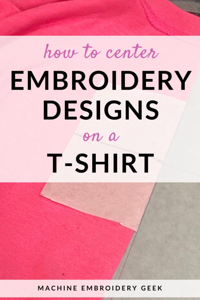 How to center embroidery designs on a t-shirt
