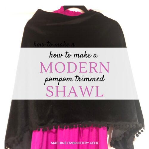 how to make a shawl with pompom trim