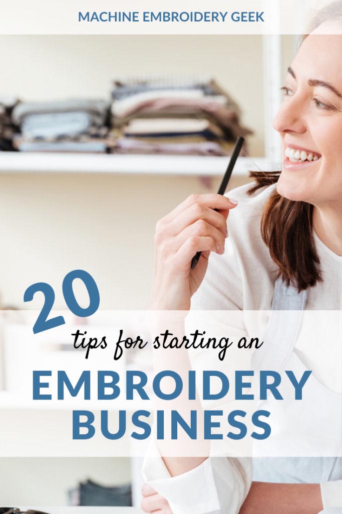 20 tips for starting an embroidery business
