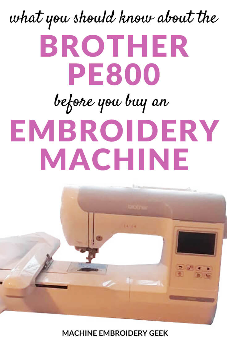 Brother PE800 Review a popular entrylevel embroidery machine