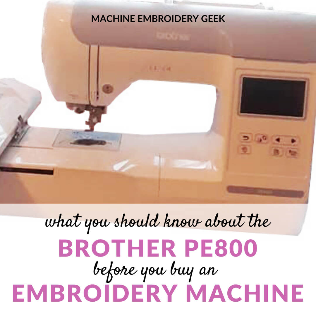 features of the Brother PE800 embroidery machine