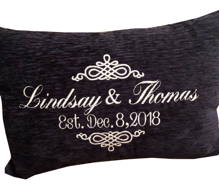 throw pillow customized for a couple