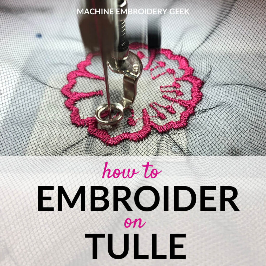 how to embroider on tulle