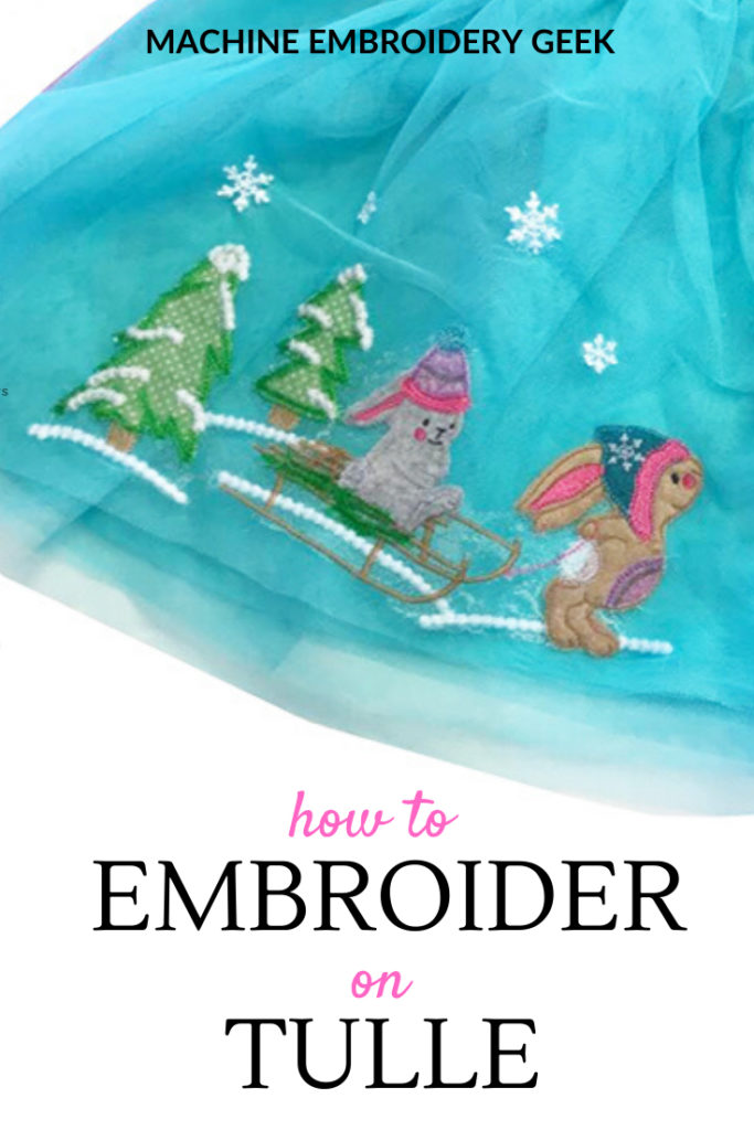 how to embroider on tulle
