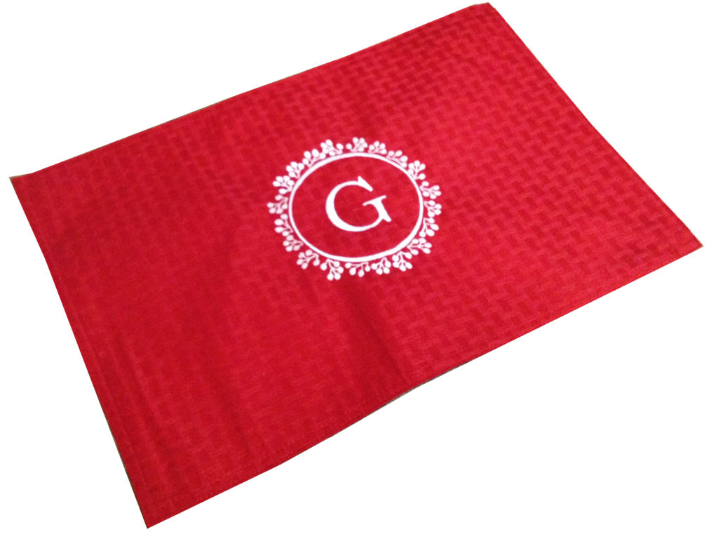 monogrammed placemats make a great wedding or engagement gift