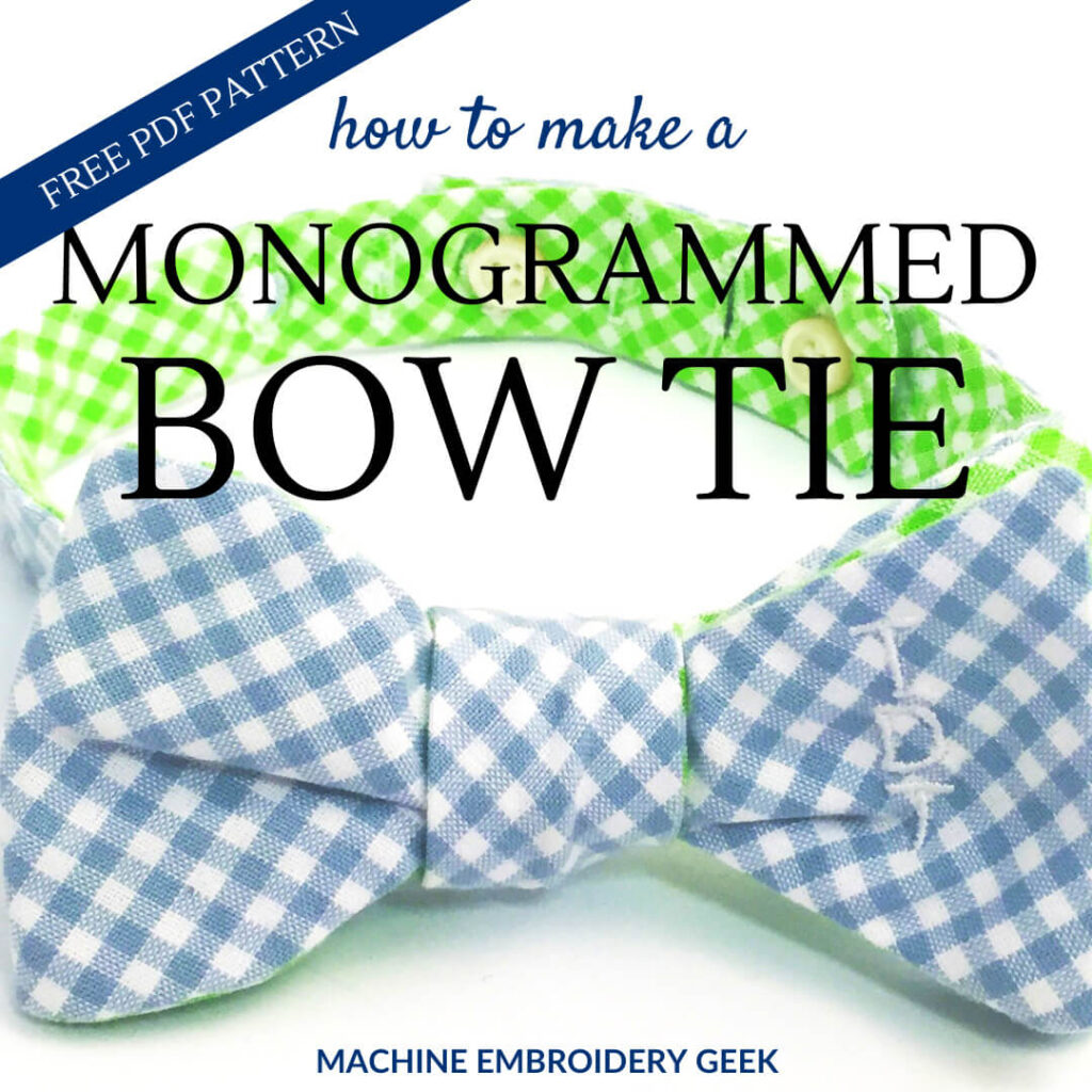 How to make a monogrammed bow tie