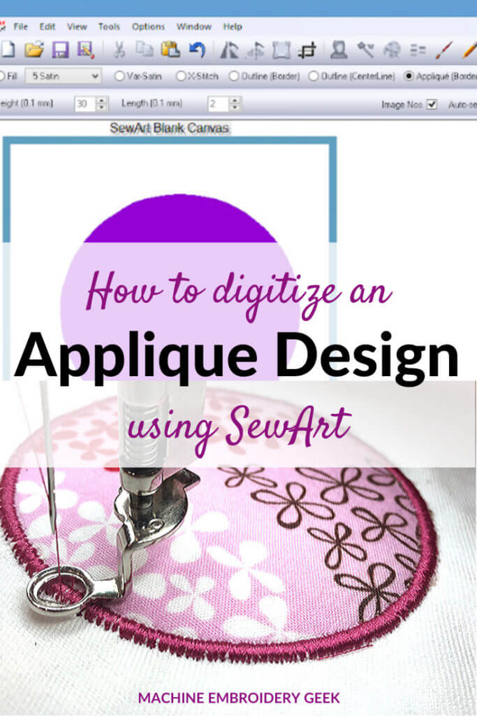 How to digitize an applique design using SewArt