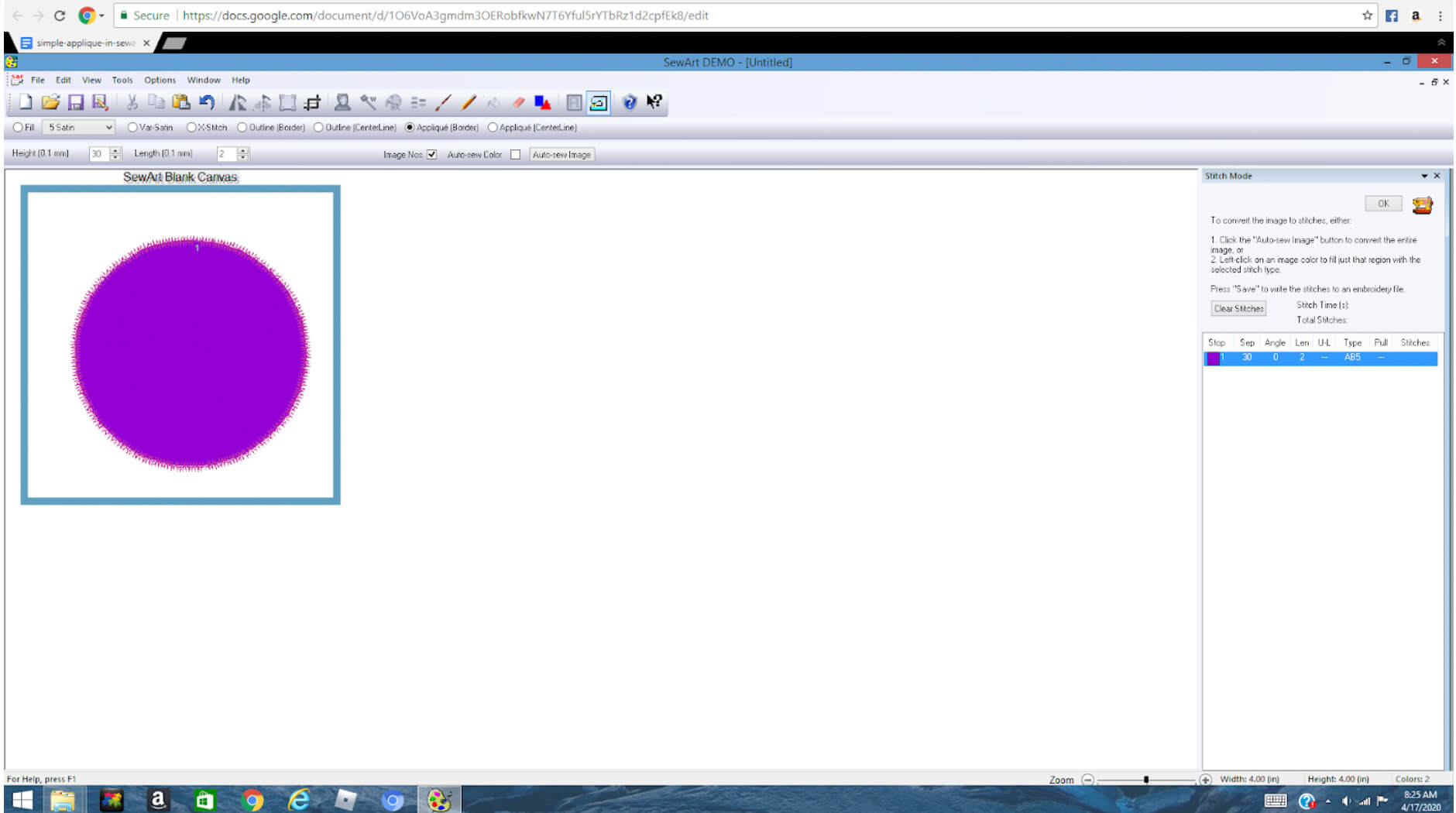 How to digitize an appliqué design using SewArt Digitizing Software