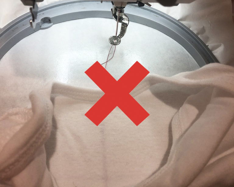 How to keep fabric out of the way when embroidering How to keep fabric out of the way when embroidering