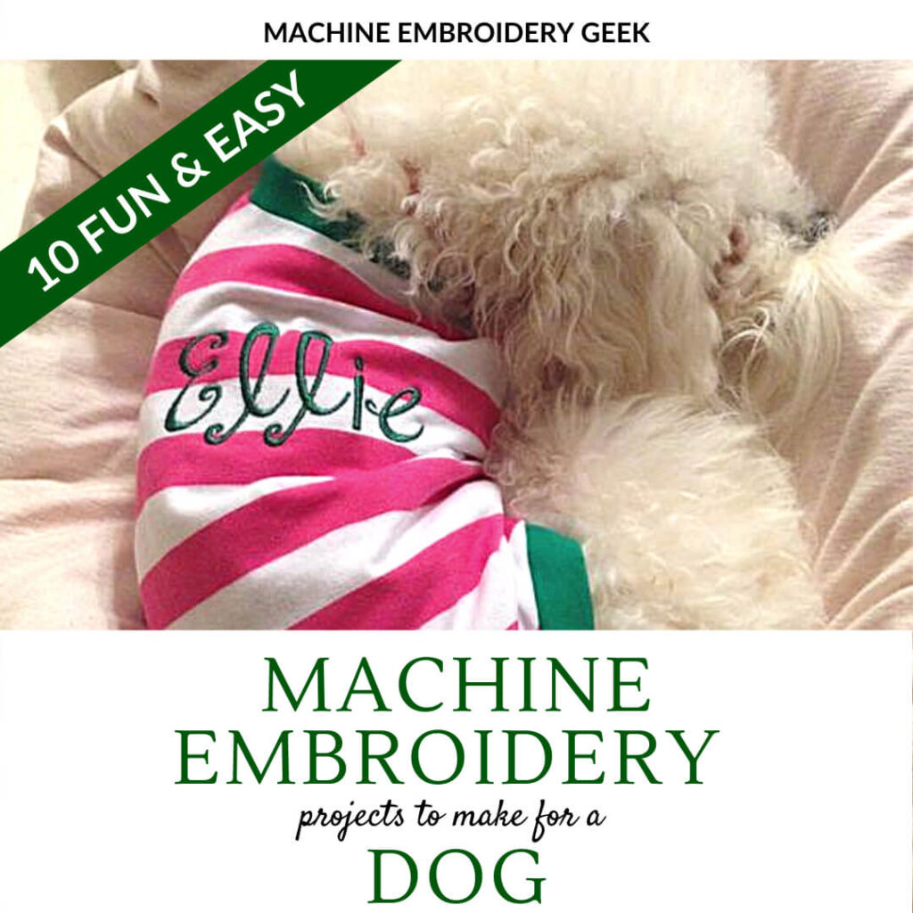 machine embroidery projects for a dog