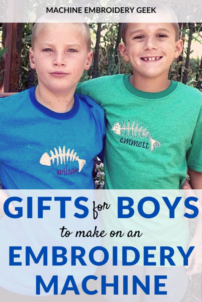 Gifts to make for boys on an embroidery machine