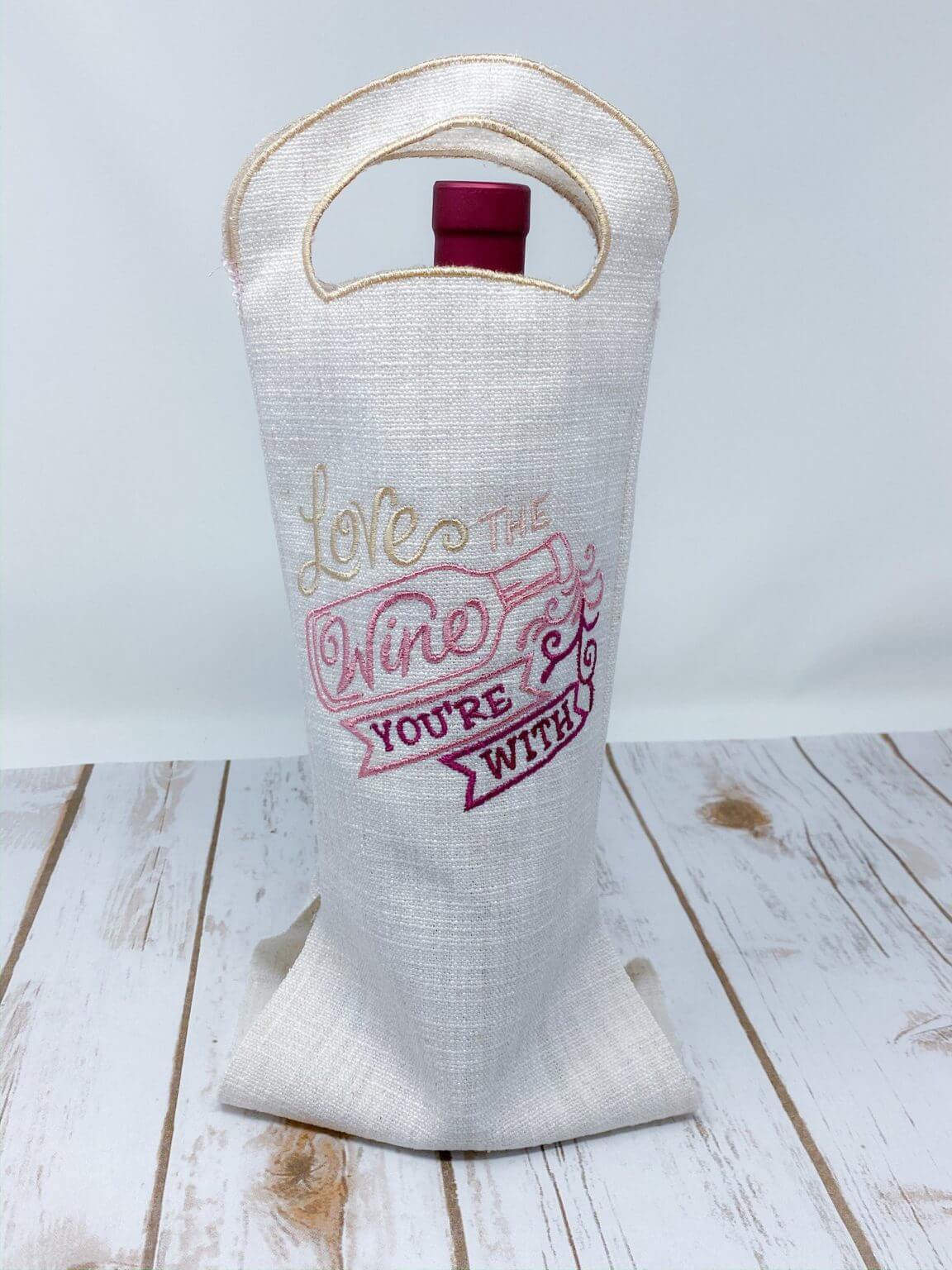 Make a wine bag with your embroidery machine Machine Embroidery Geek