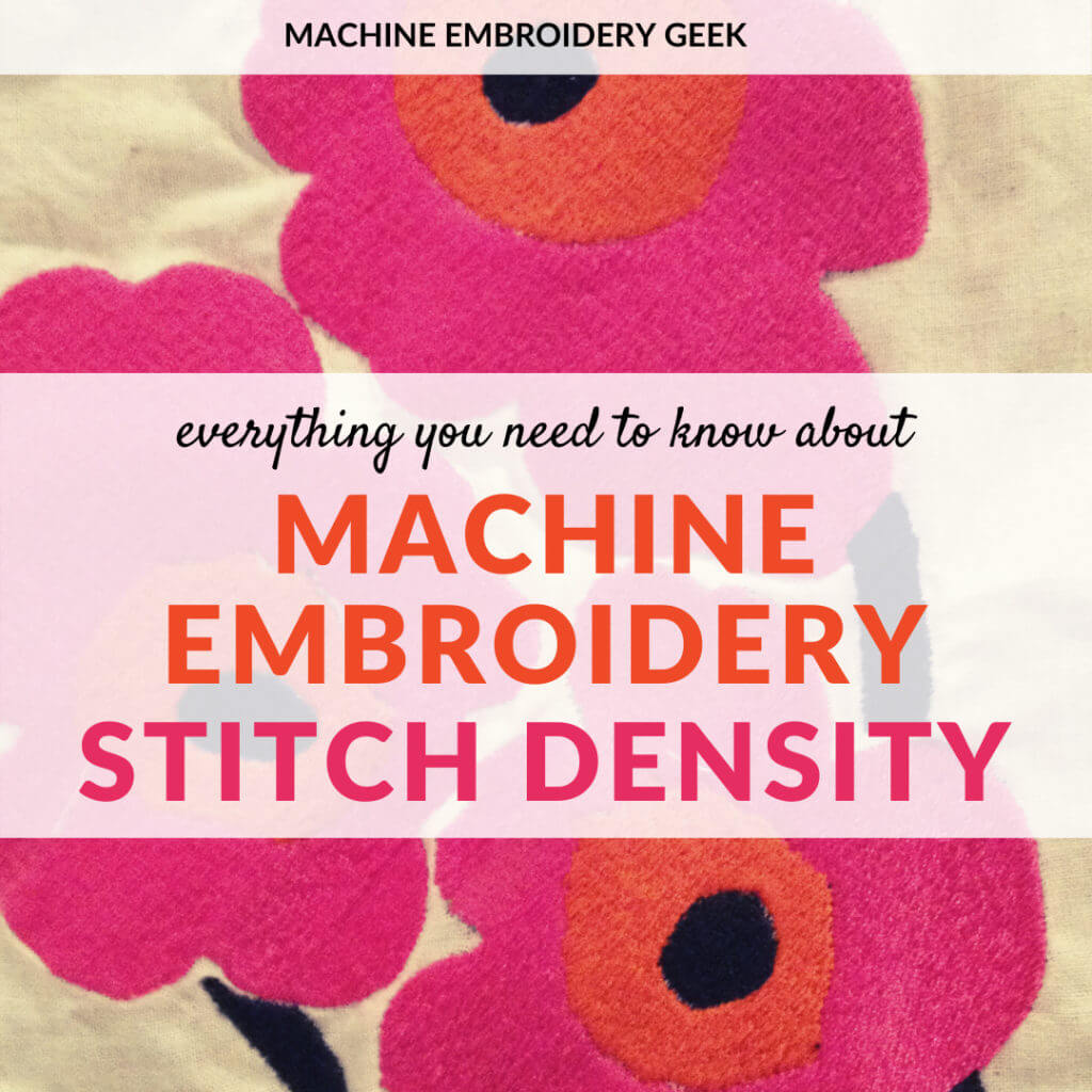 stitch density in machine embroidery