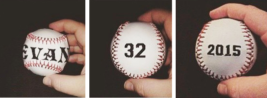 baseball personalized on an embroidery machine