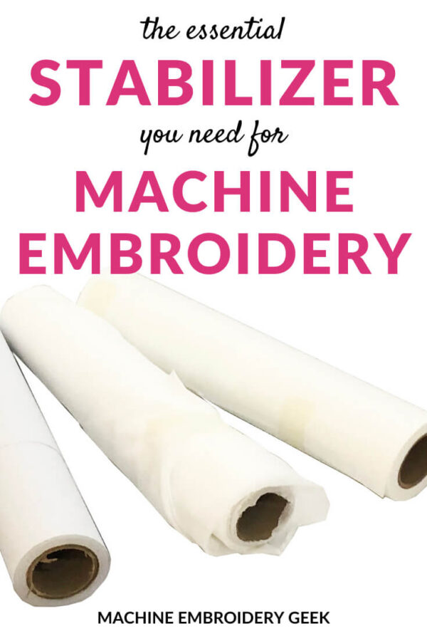 What stabilizer to use for machine embroidery Machine Embroidery Geek