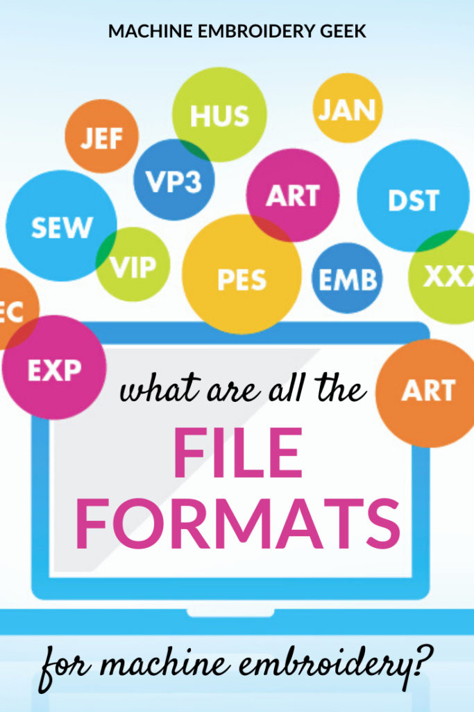 machine embroidery file formats