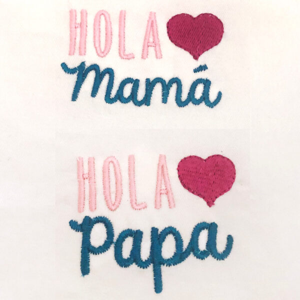 hola mama and papa machine embroidery designs