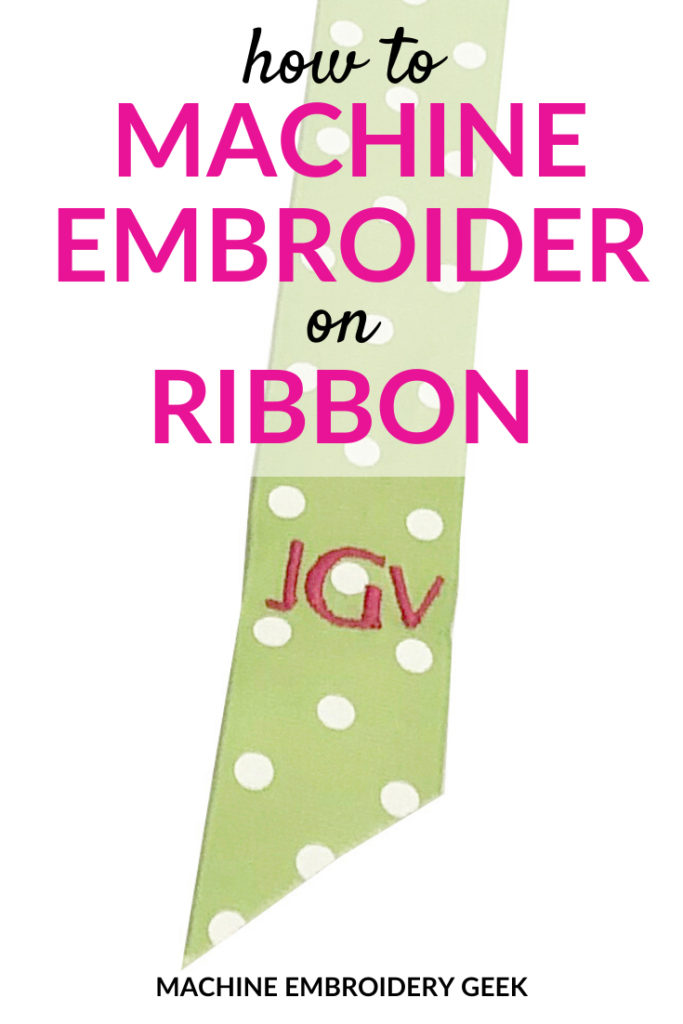how to machine embroider ribbon
