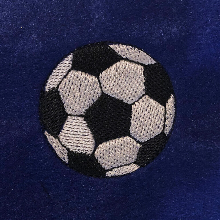Soccer ball machine embroidery design Machine Embroidery Geek