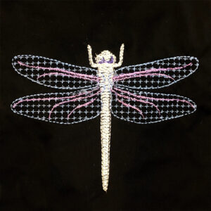 Dragonfly machine embroidery design