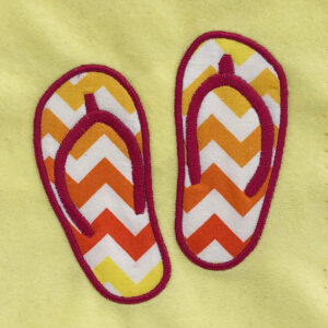 Flip flops machine applique design