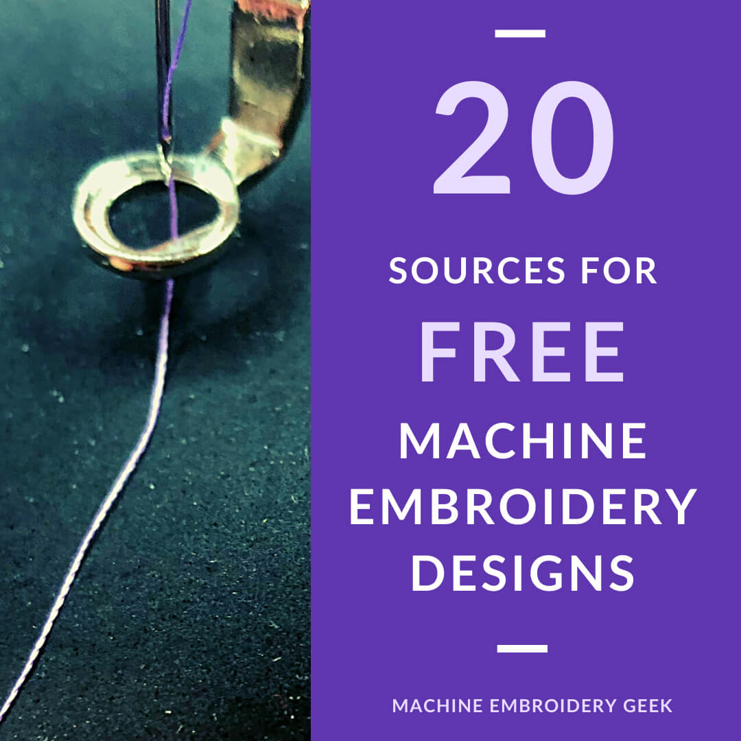 free machine embroidery designs: 20 sources