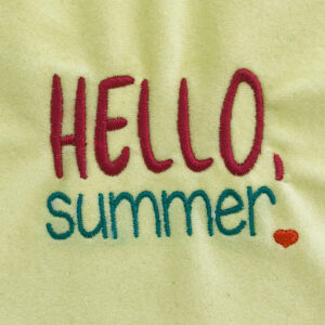 “Hello, Summer!” Machine Embroidery Design