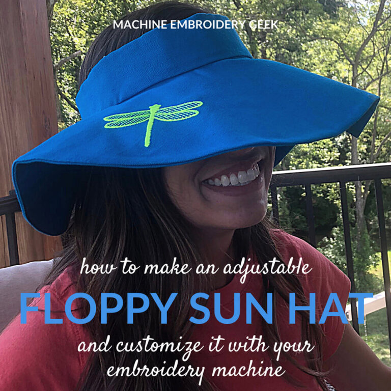 How to make a sun hat Machine Embroidery Geek