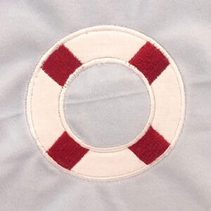 Life Ring Machine Appliqué Design