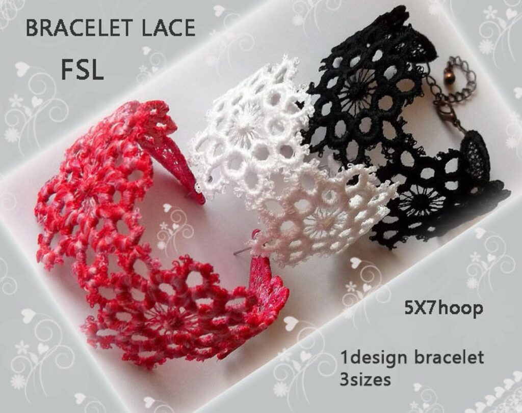 Ornate free standing lace cuff