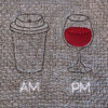 AM and PM - coffee and wine machine embroidery design