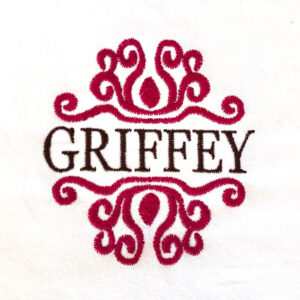 Decorative frame machine embroidery design