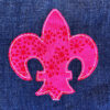 fleur de lis raw edge appliqué design