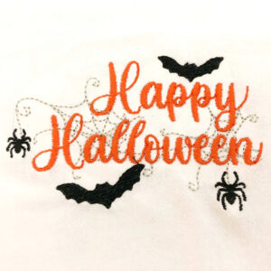 Happy Halloween creepy embroidery design