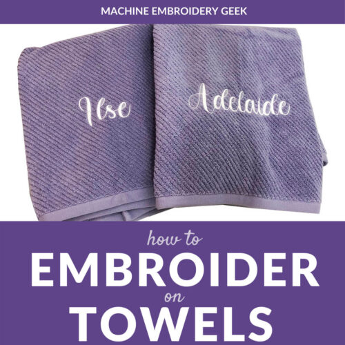 how to embroider on towels