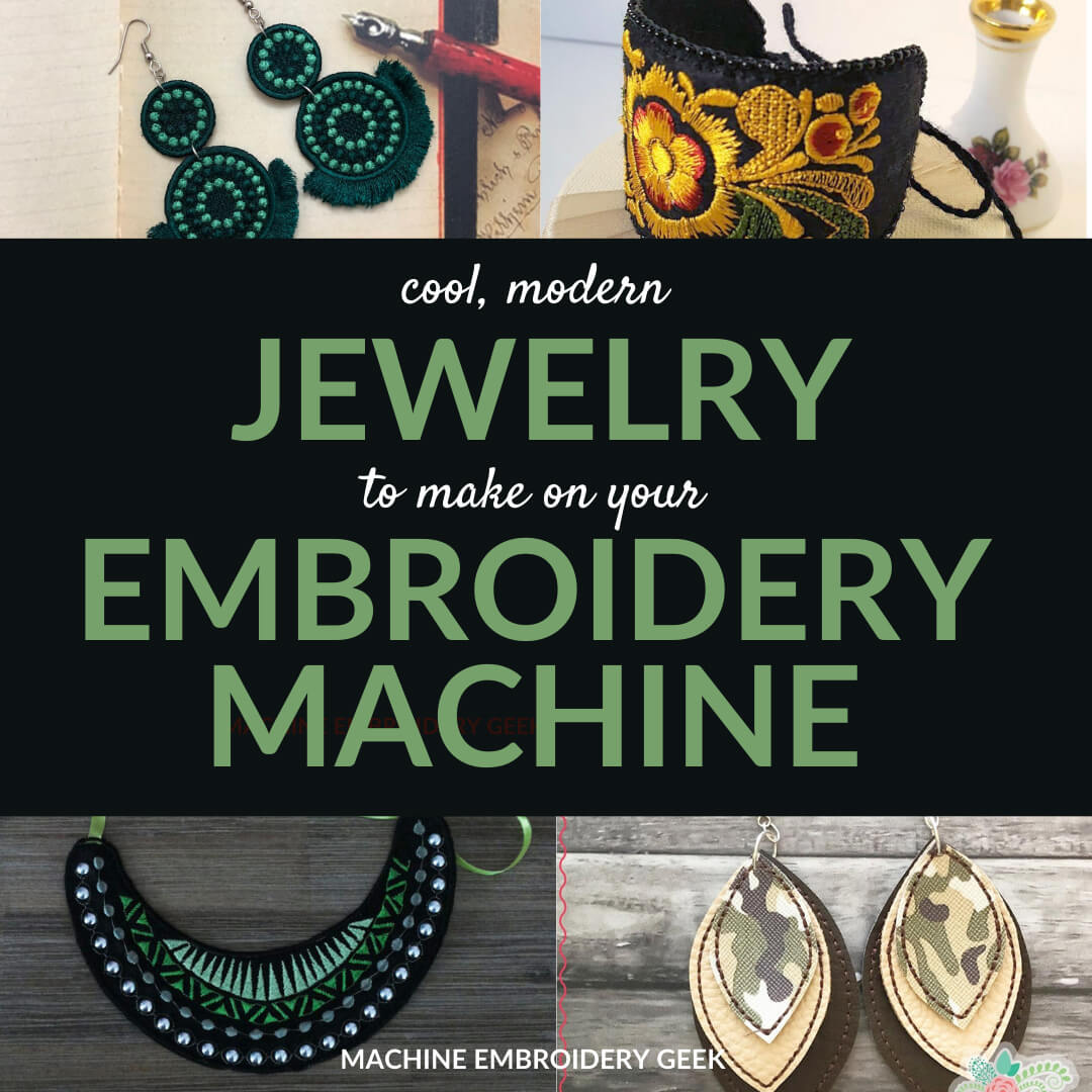 Machine embroidery jewelry designs that you will actually want to make
