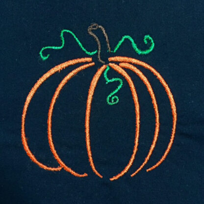simple pumpkin embroidery design