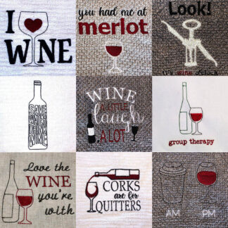 Wine Lovers Set of Machine Embroidery Designs