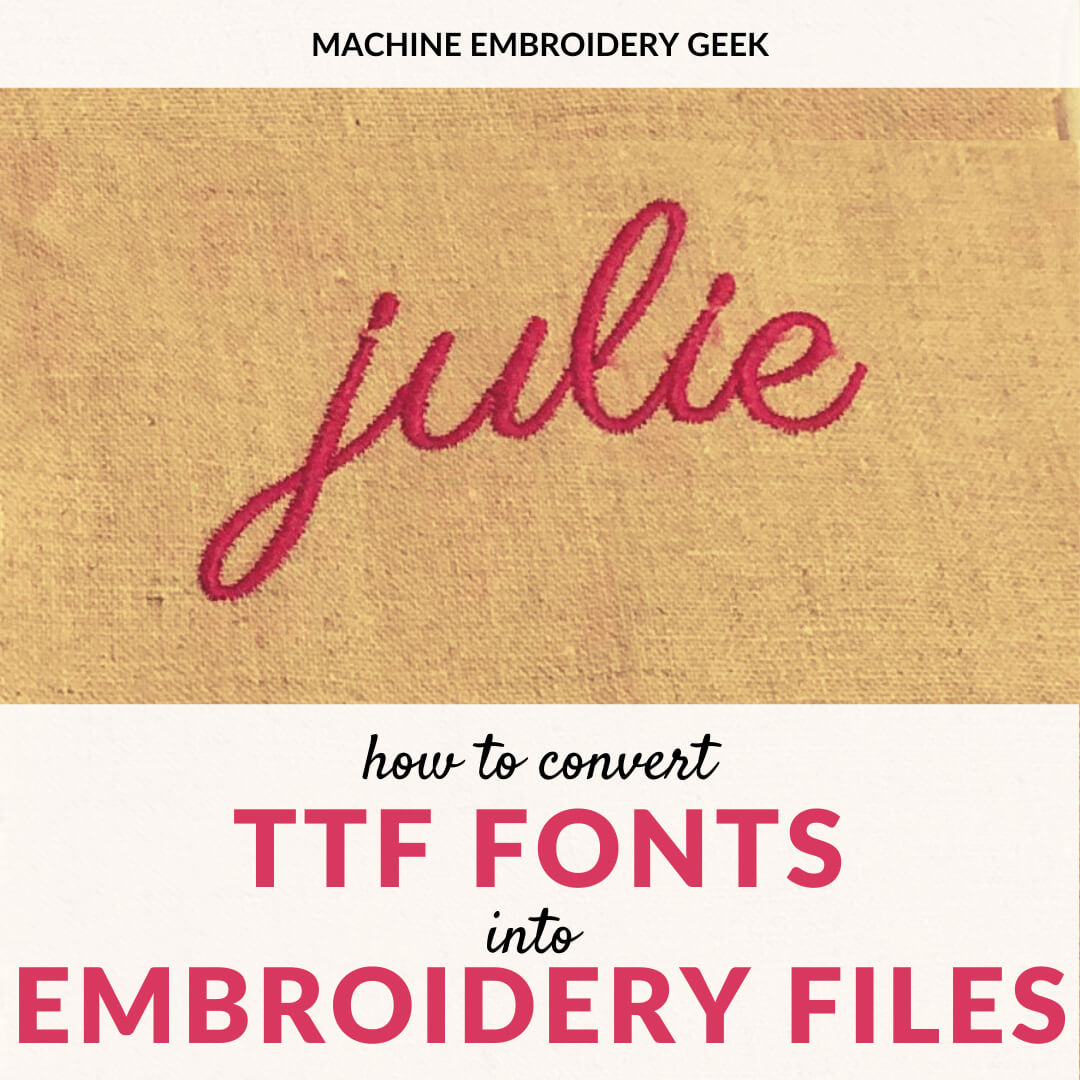 How to covert a TTF font into embroidery