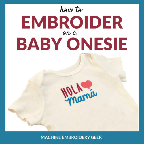 how to embroider on a baby onesie