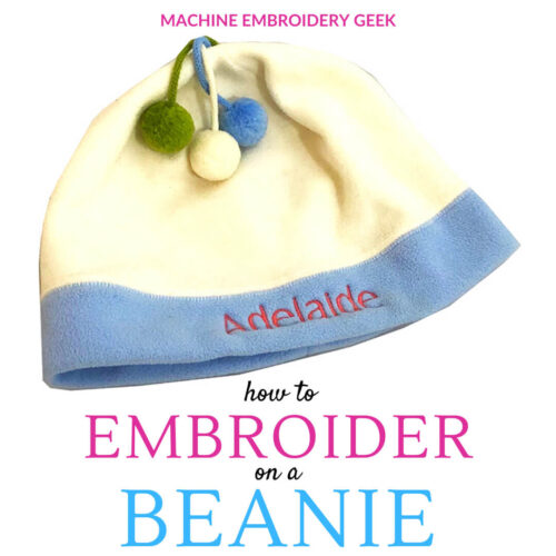 how to embroider on a beanie