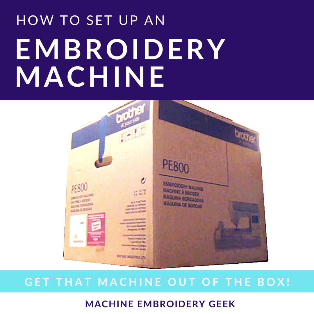 how to set up an embroidery machine